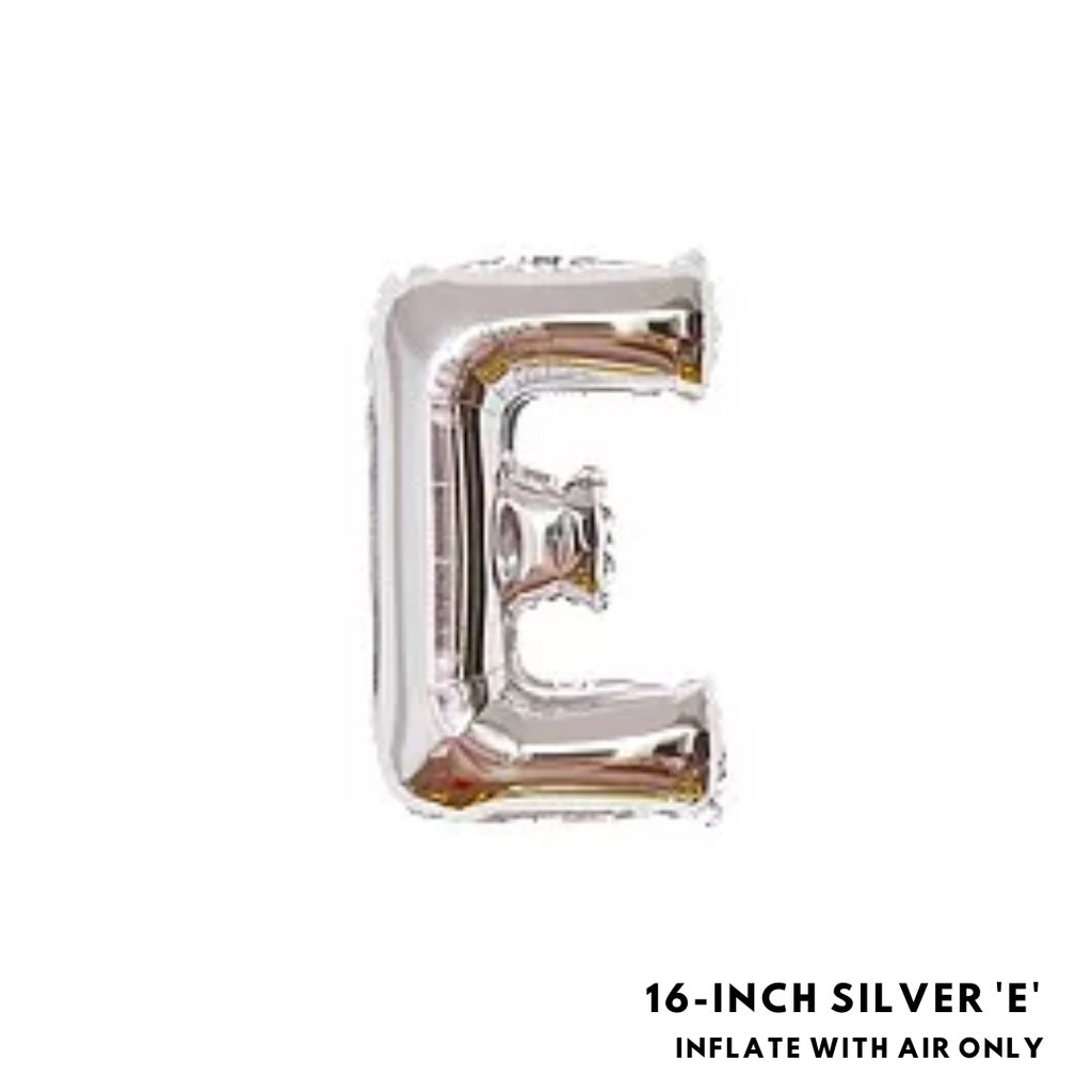 16-inch Silver Letter Foil Number Foil Balloons Air [READY STOCK IN SG]