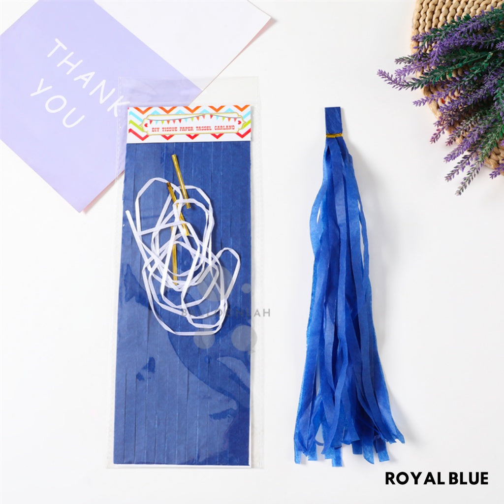 Paper Tassel Garland DIY Birthday Decoration Tissue Paper Garland [READY STOCK IN SG]