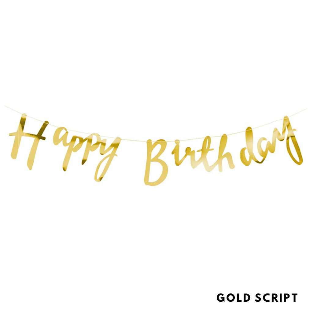 Happy Birthday Foil Party Banner Party Bunting [READY STOCK IN SG]