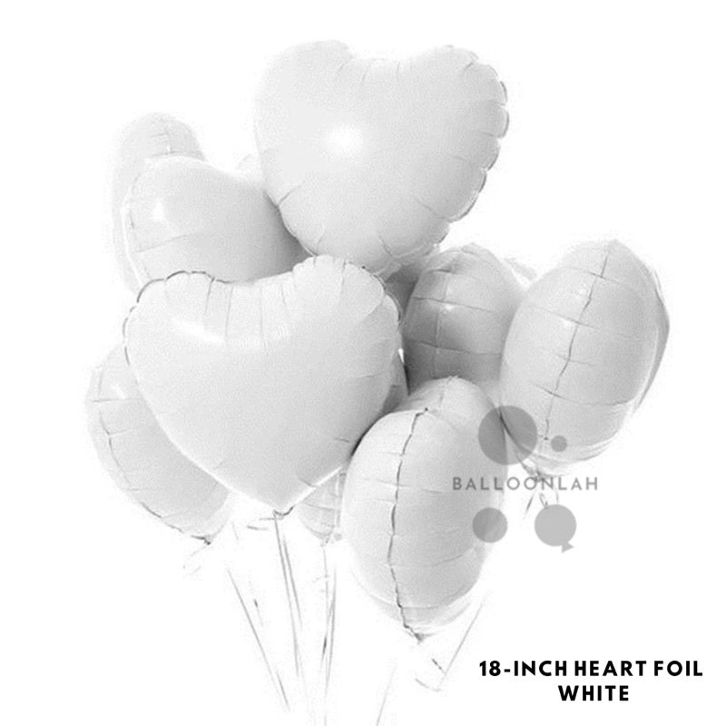 ❤️ 18-inch HEART Foil Balloons Love Wedding Proposal Decoration [Ready Stock in SG]