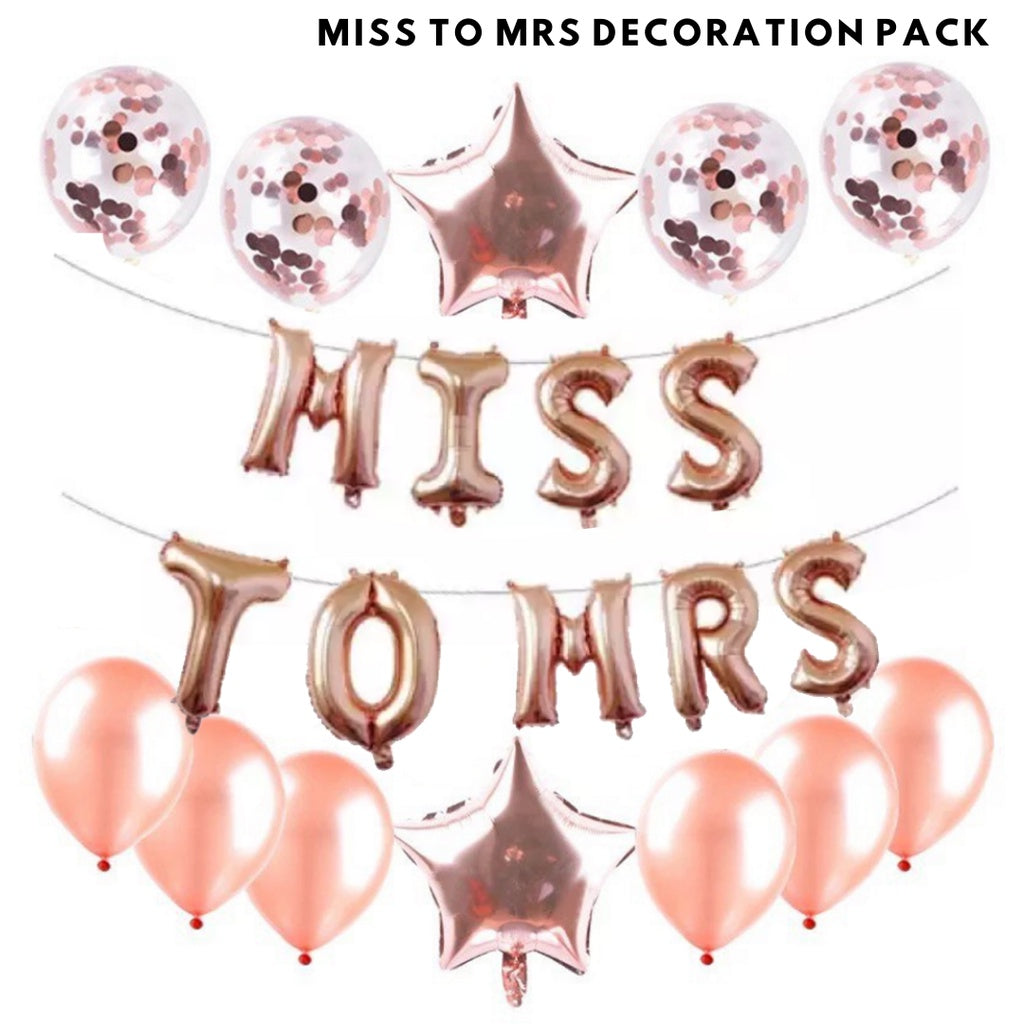 💍💖 BRIDE TO BE Rose Gold Decoration Set Hen's Party Night [READY STOCK IN SG]