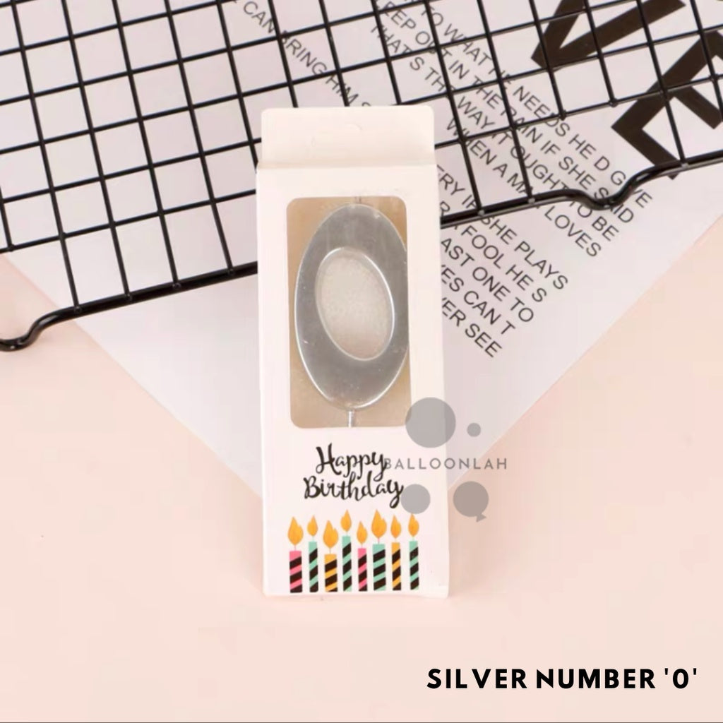 NUMBER Candle Birthday Candles Parties Gold Silver [READY STOCK IN SG]