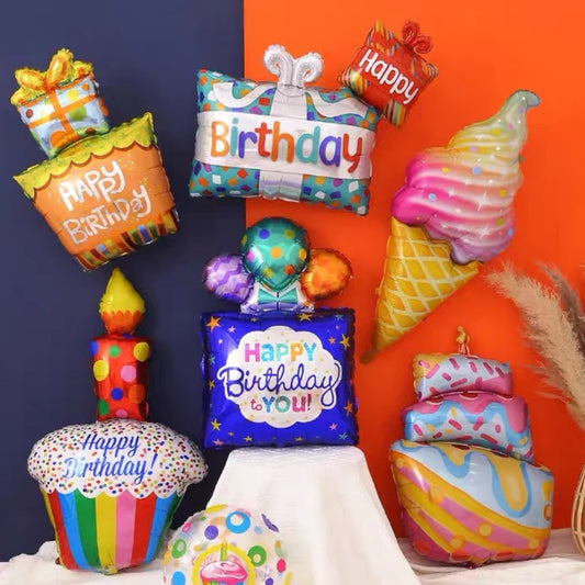Birthday Cake Foil Balloon Birthday Decoration [READY STOCK IN SG]