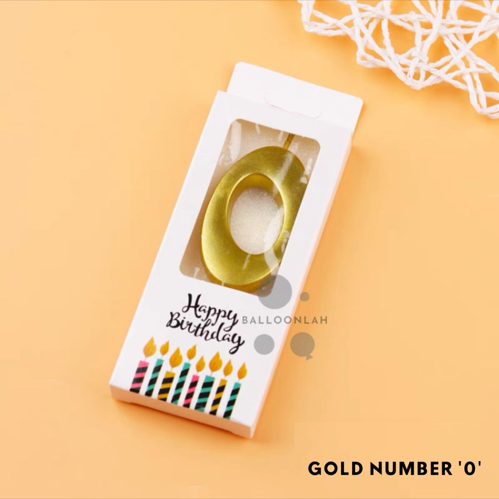 NUMBER Candle Birthday Candles Parties Gold Silver [READY STOCK IN SG]