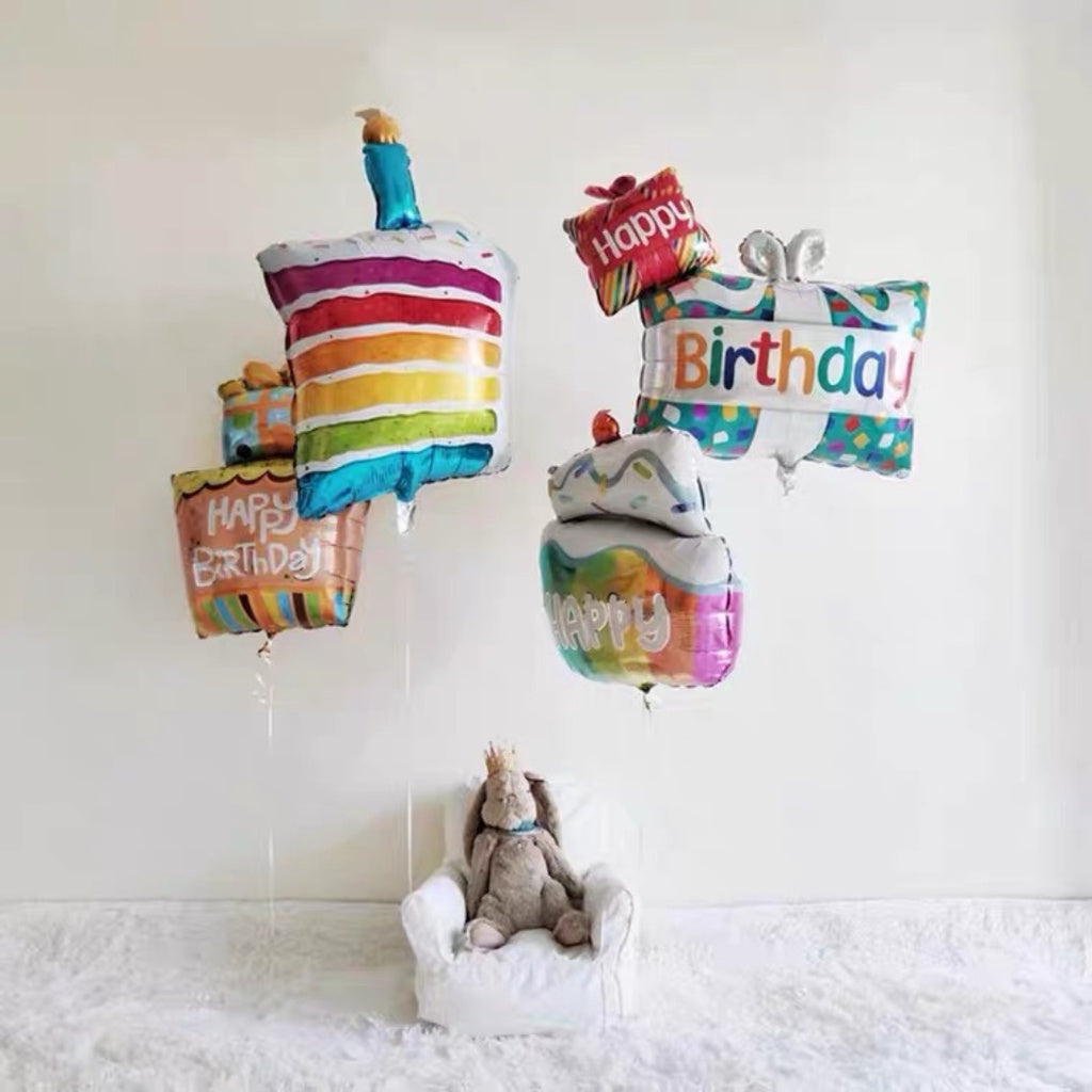 Birthday Cake Foil Balloon Birthday Decoration [READY STOCK IN SG]