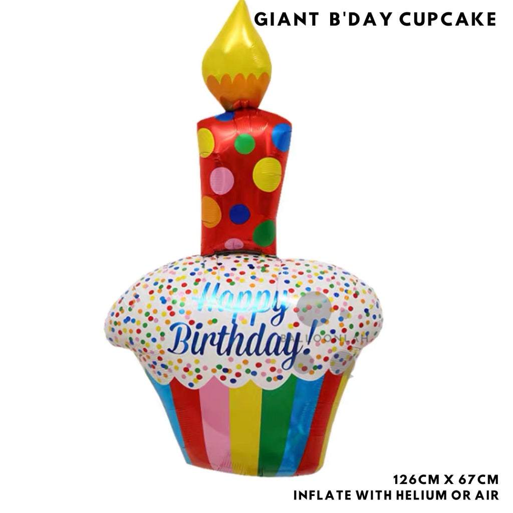 Birthday Cake Foil Balloon Birthday Decoration [READY STOCK IN SG]