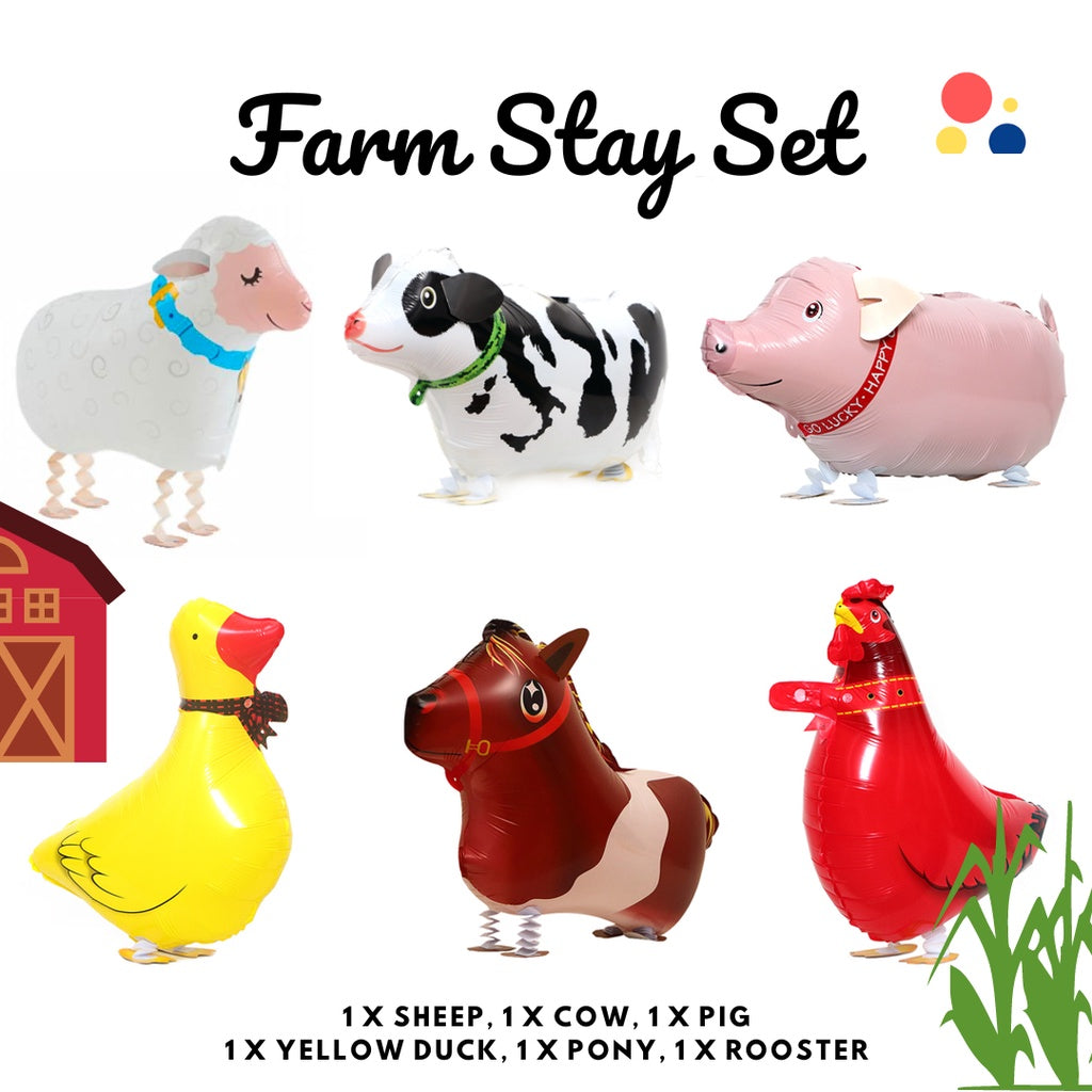 Walking Animal Balloon Set Walking Pet Helium Balloon Foil [READY STOCK IN SG]