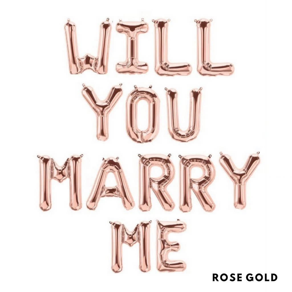 💍 16-inch WILL YOU MARRY ME Letter Balloons  [READY STOCK IN SG]
