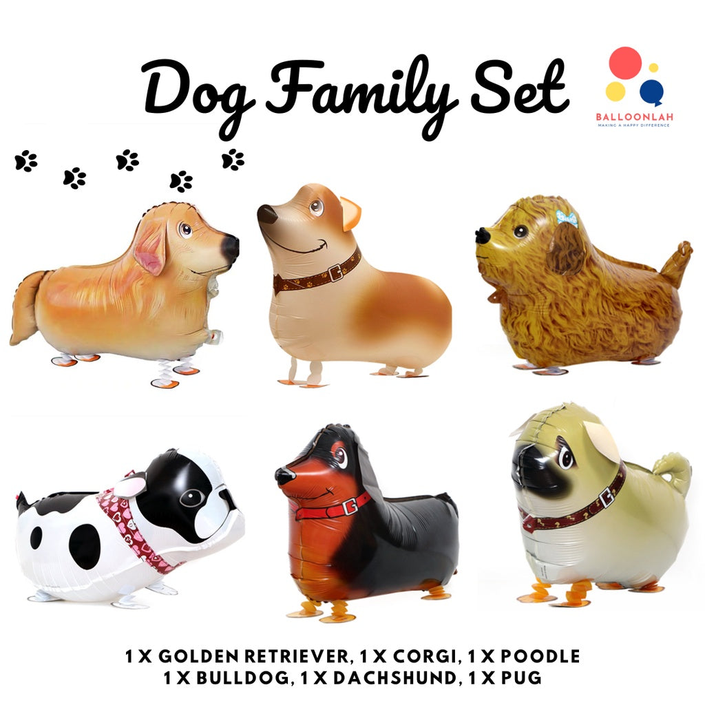 Walking Animal Balloon Set Walking Pet Helium Balloon Foil [READY STOCK IN SG]