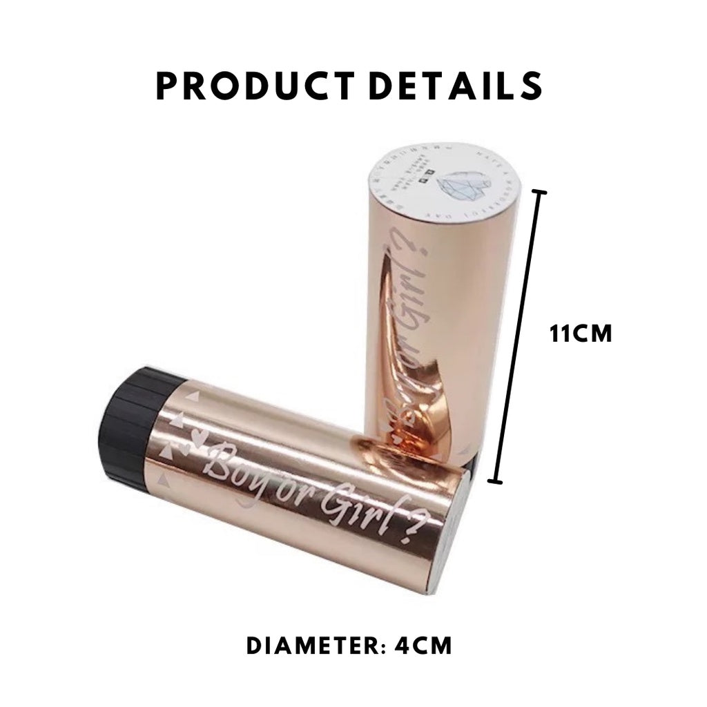 Confetti Cannon Party Popper for Gender Reveal Parties [READY STOCK IN SG]