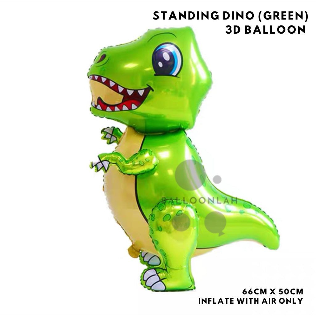 3D Standing Dinosaur Foil Balloon Airwalker Birthday Party Decoration Dinosaurs [READY STOCK IN SG]