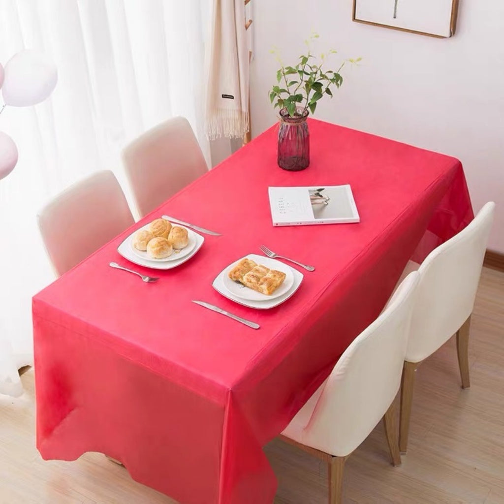 Disposable Colour Plastic Table Cloth Tablecloth [READY STOCK IN SG]