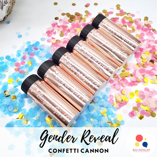 Confetti Cannon Party Popper for Gender Reveal Parties [READY STOCK IN SG]