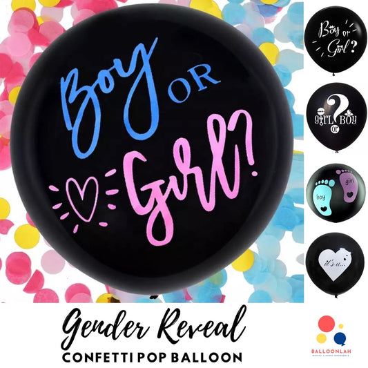 36-inch Jumbo Gender Reveal Balloon DIY [READY STOCK IN SG]