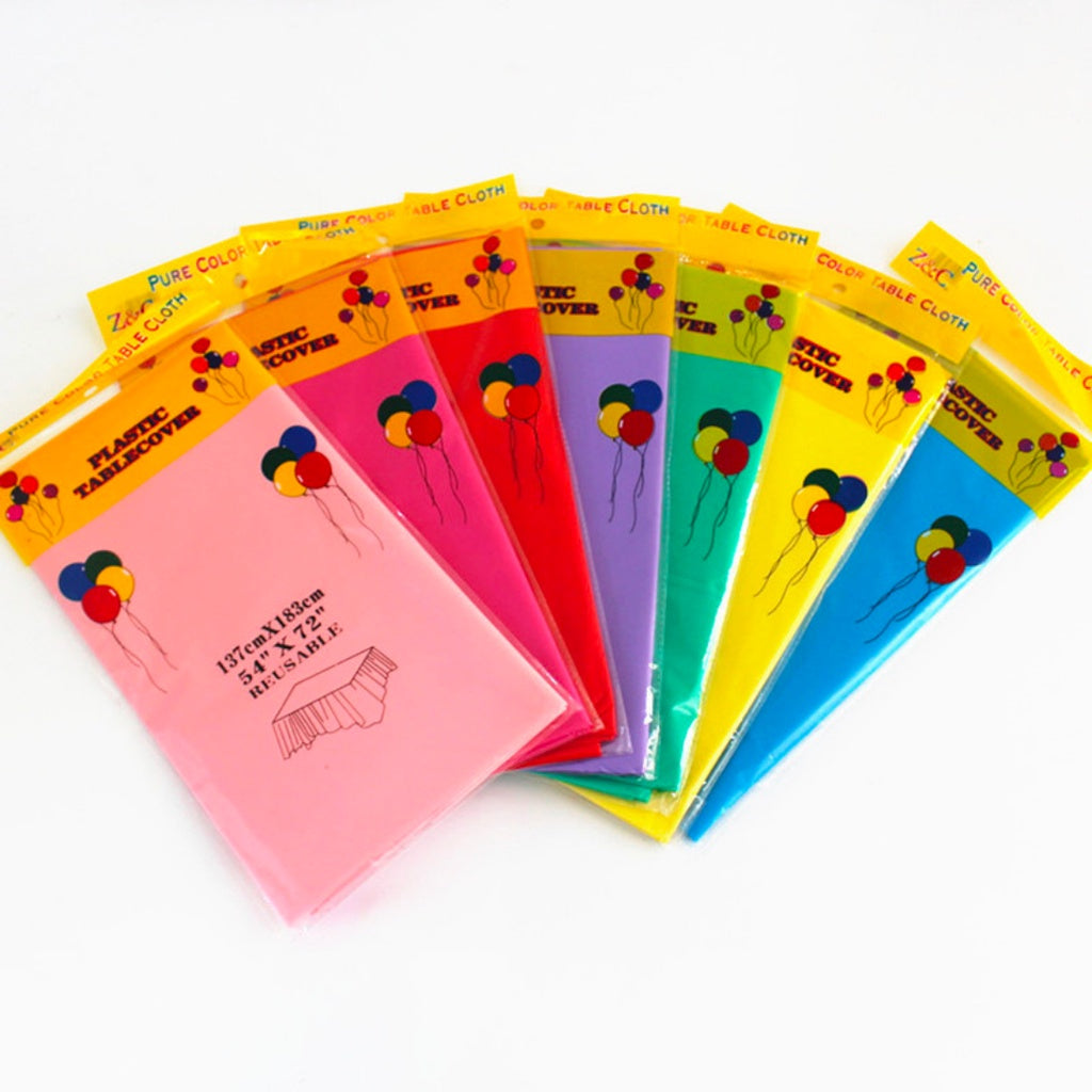 Disposable Colour Plastic Table Cloth Tablecloth [READY STOCK IN SG]
