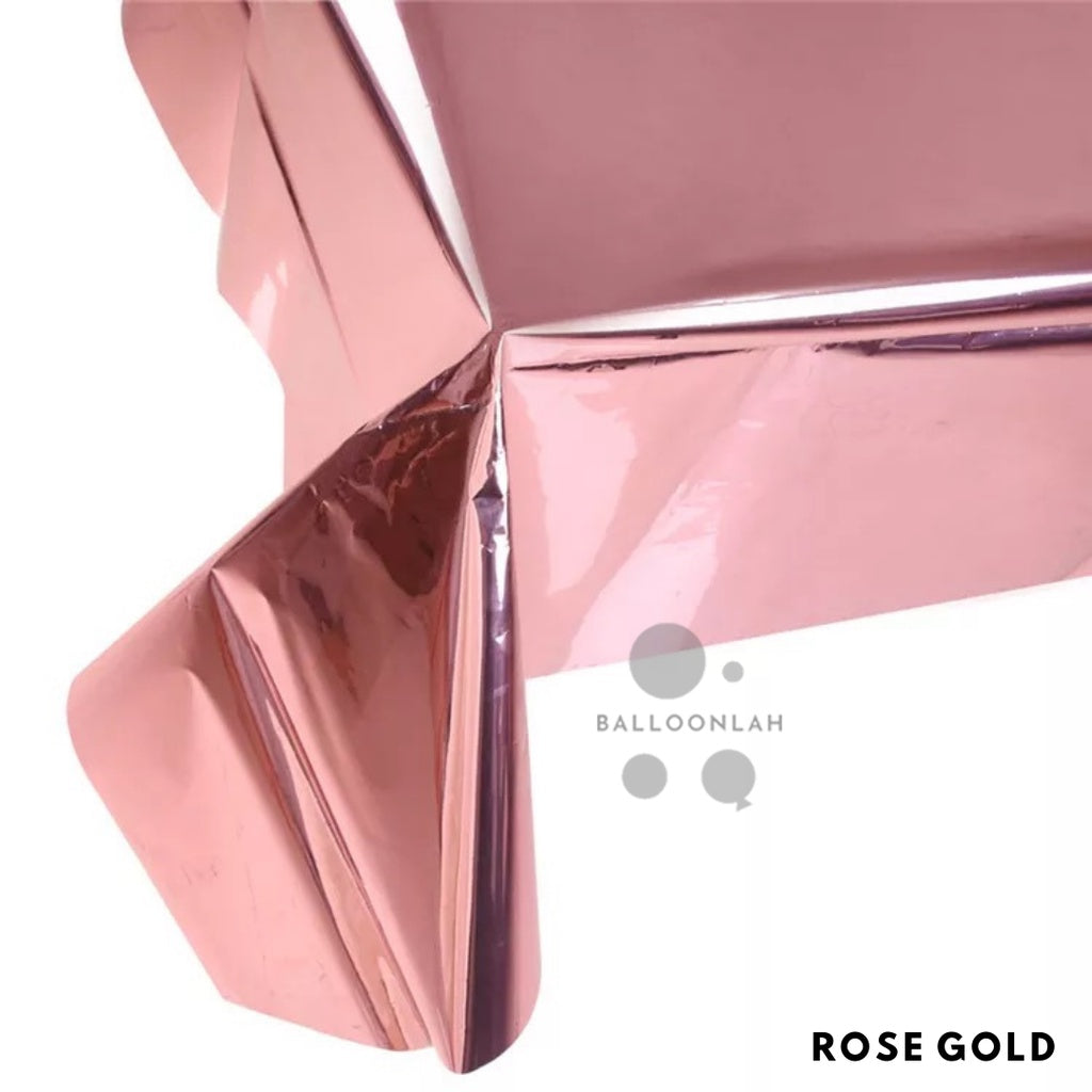 Disposable Metallic Plastic Table Cloth Tablecloth [READY STOCK IN SG]