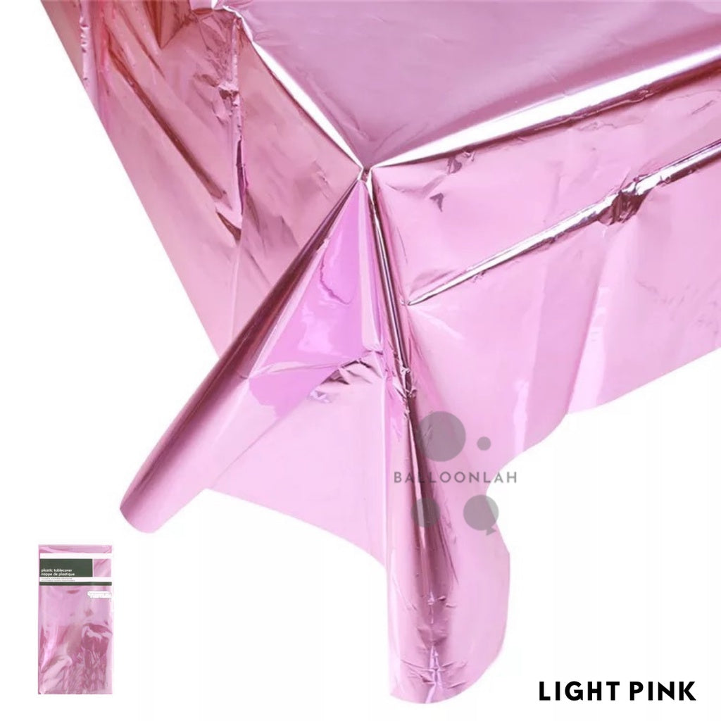 Disposable Metallic Plastic Table Cloth Tablecloth [READY STOCK IN SG]