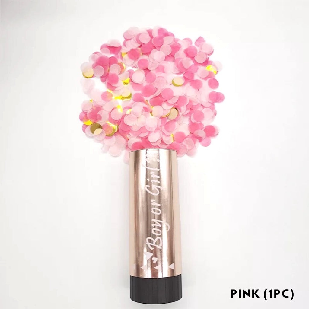 Confetti Cannon Party Popper for Gender Reveal Parties [READY STOCK IN SG]