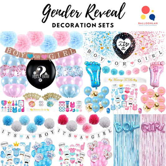 Gender Reveal Party Decoration Balloon Set Baby Shower [READY STOCK IN SG]