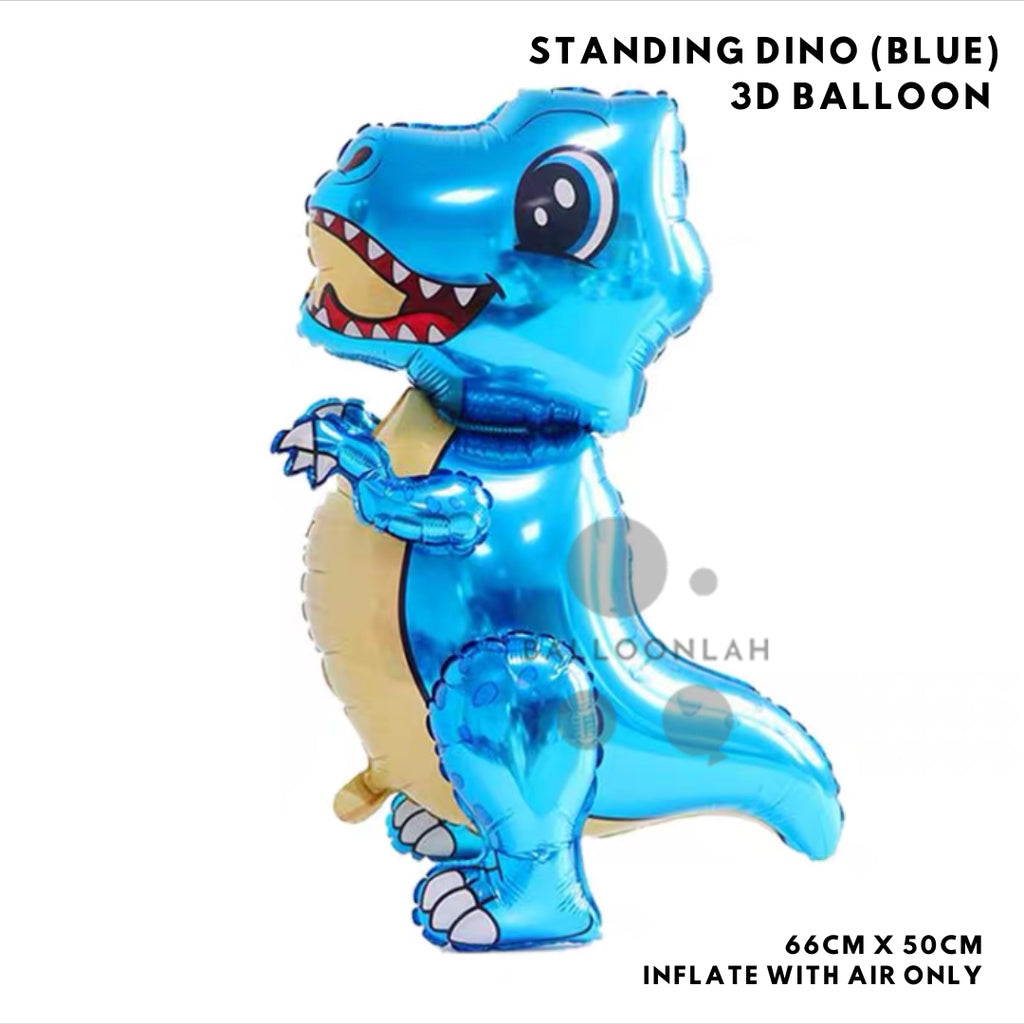 3D Standing Dinosaur Foil Balloon Airwalker Birthday Party Decoration Dinosaurs [READY STOCK IN SG]