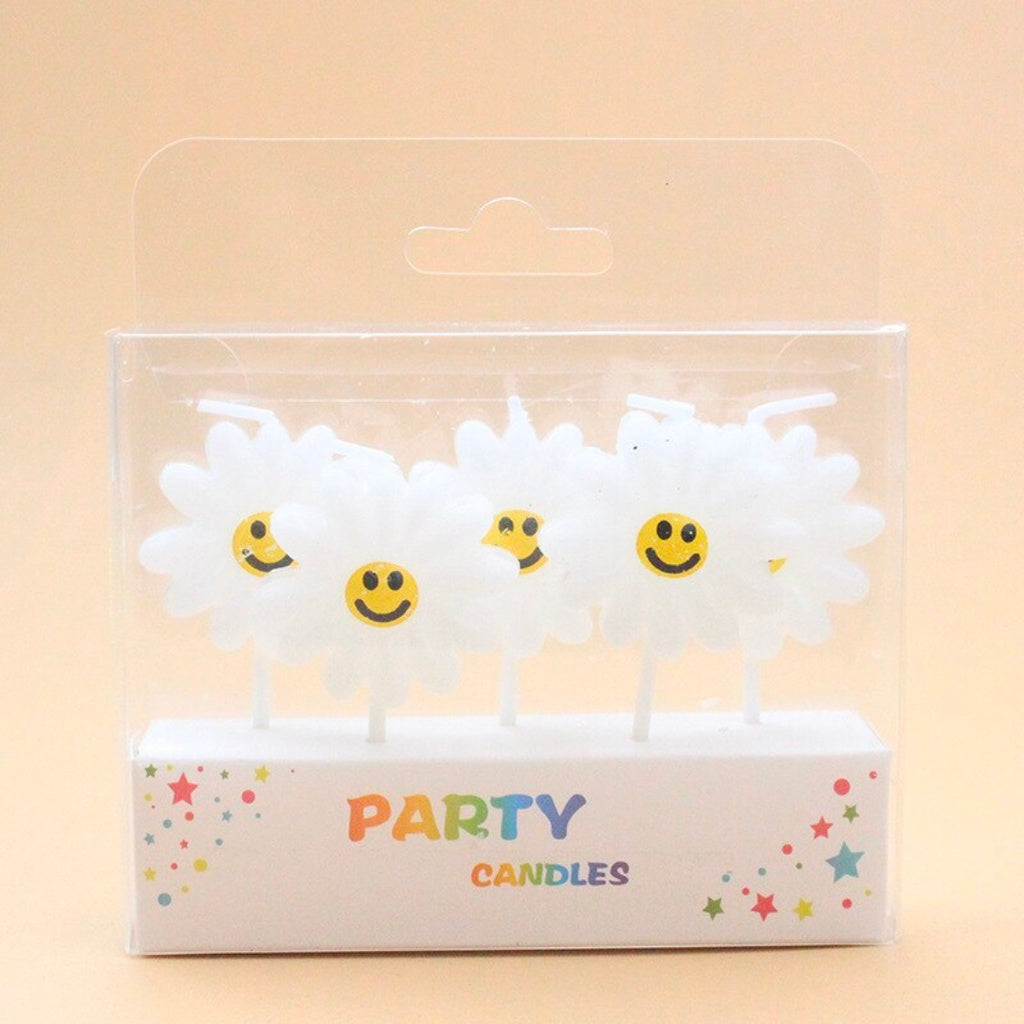 🌼 Korean Smiley Daisy Candle Birthday Candles Cute [READY STOCK IN SG]