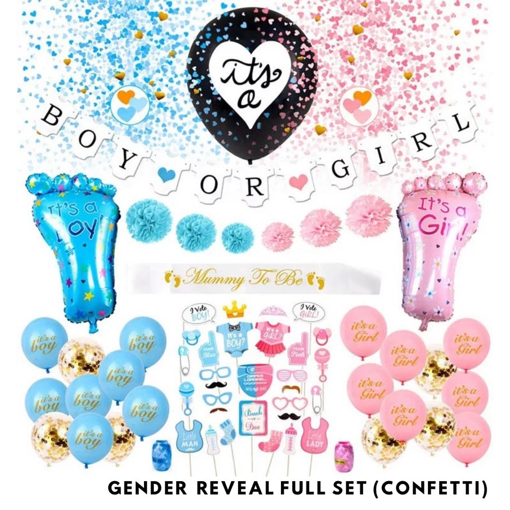 Gender Reveal Party Decoration Balloon Set Baby Shower [READY STOCK IN SG]