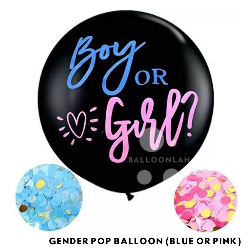 36-inch Jumbo Gender Reveal Balloon DIY [READY STOCK IN SG]