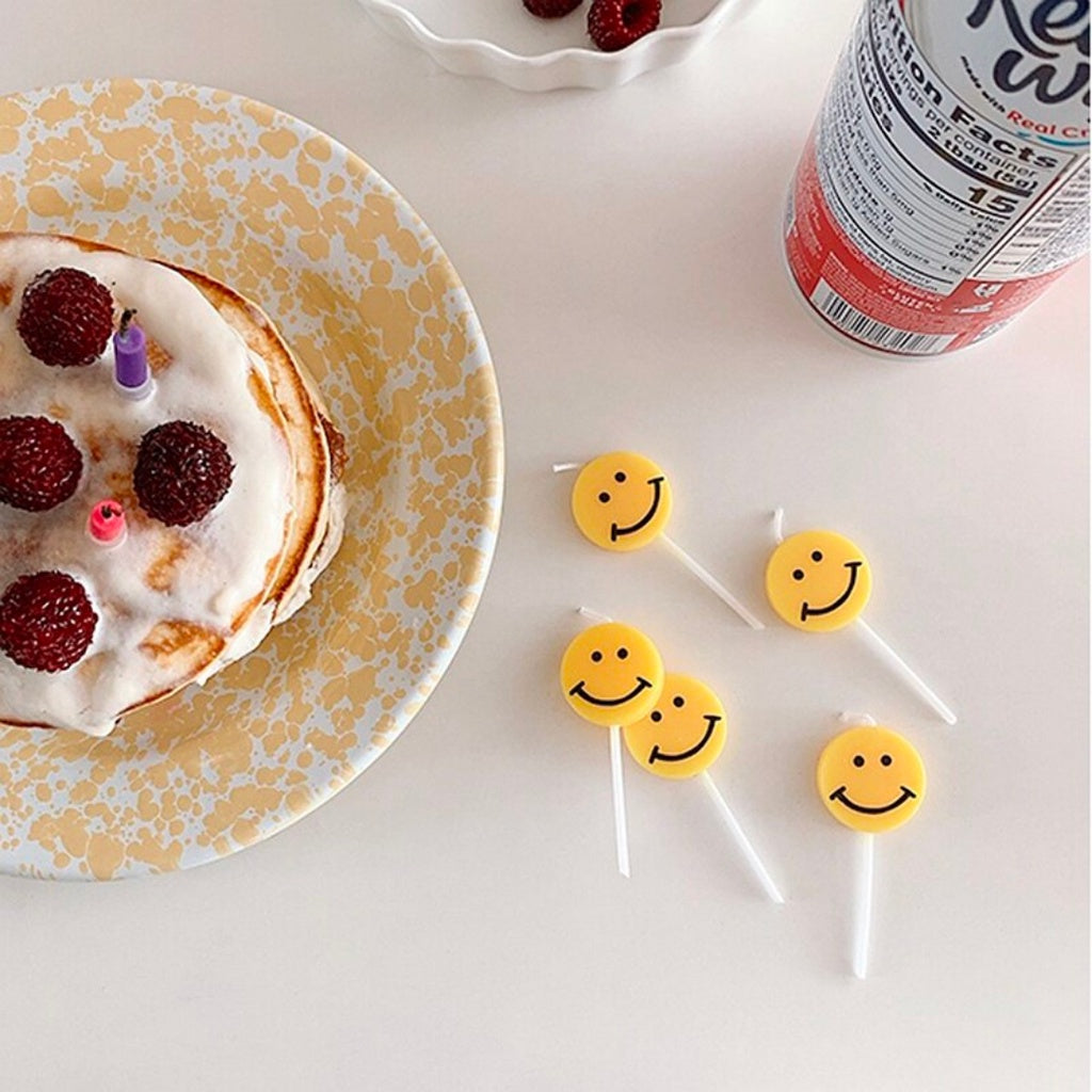 Smiley Emoji Candle Birthday Candles Cute [READY STOCK IN SG]
