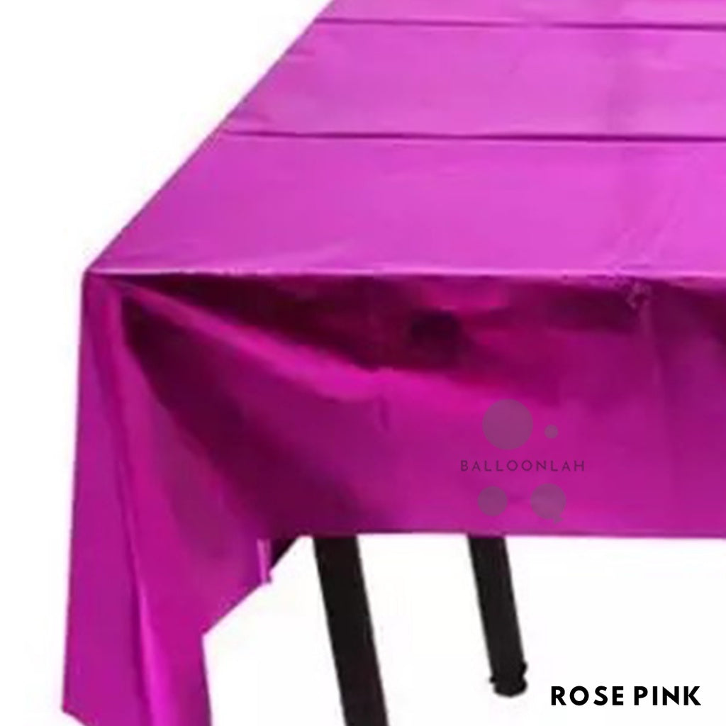 Disposable Metallic Plastic Table Cloth Tablecloth [READY STOCK IN SG]