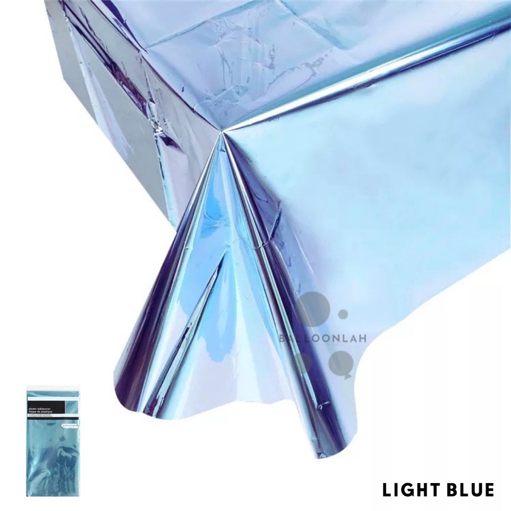 Disposable Metallic Plastic Table Cloth Tablecloth [READY STOCK IN SG]