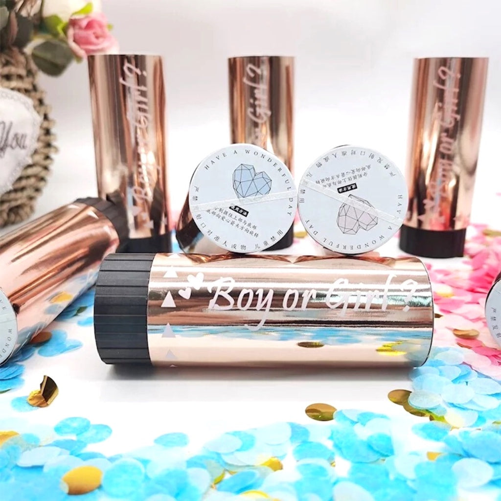 Confetti Cannon Party Popper Rose Gold Silver Blue Pink [READY STOCK IN SG]