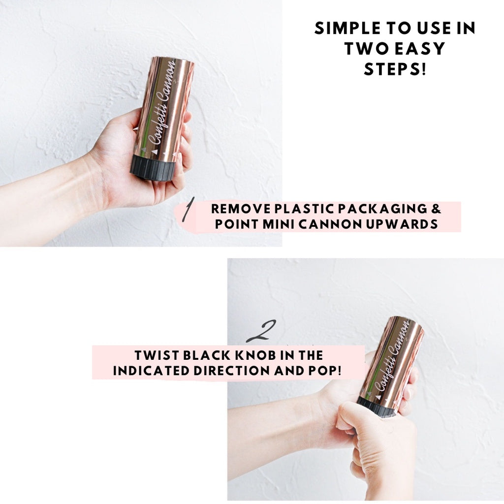 Confetti Cannon Party Popper Rose Gold Silver Blue Pink [READY STOCK IN SG]