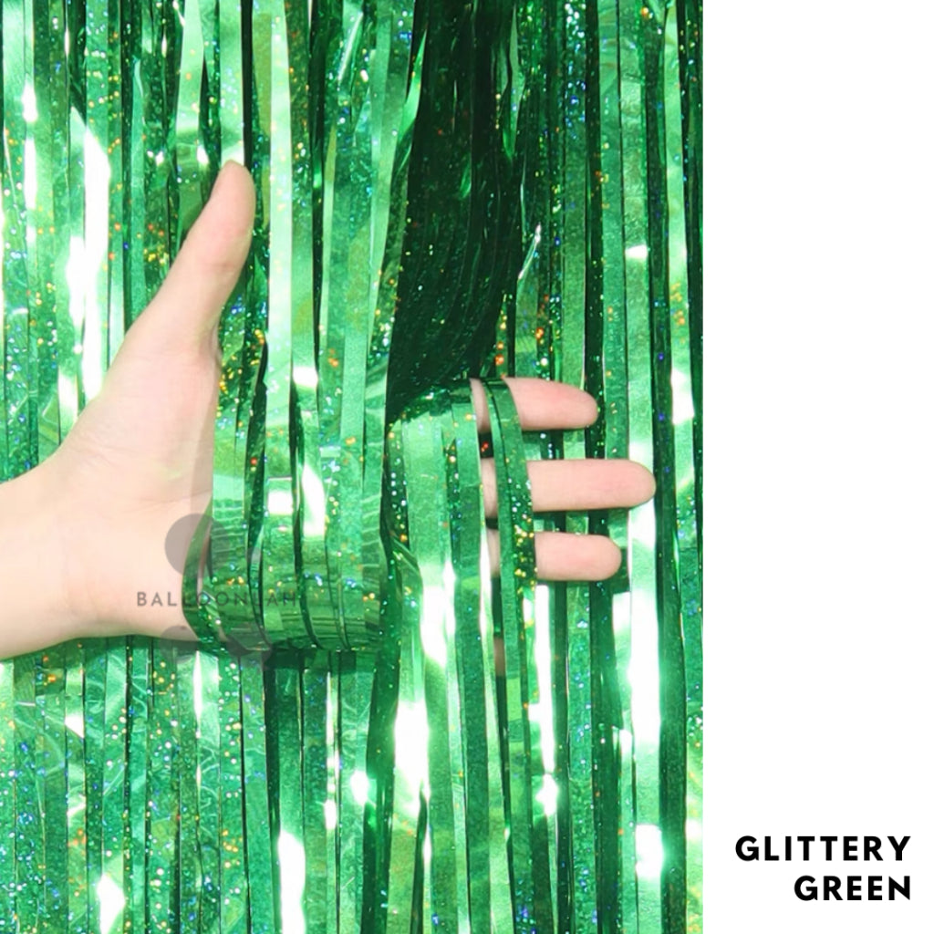 Tinsel Party Backdrop Premium Glittery Finishing [READY STOCK IN SG]