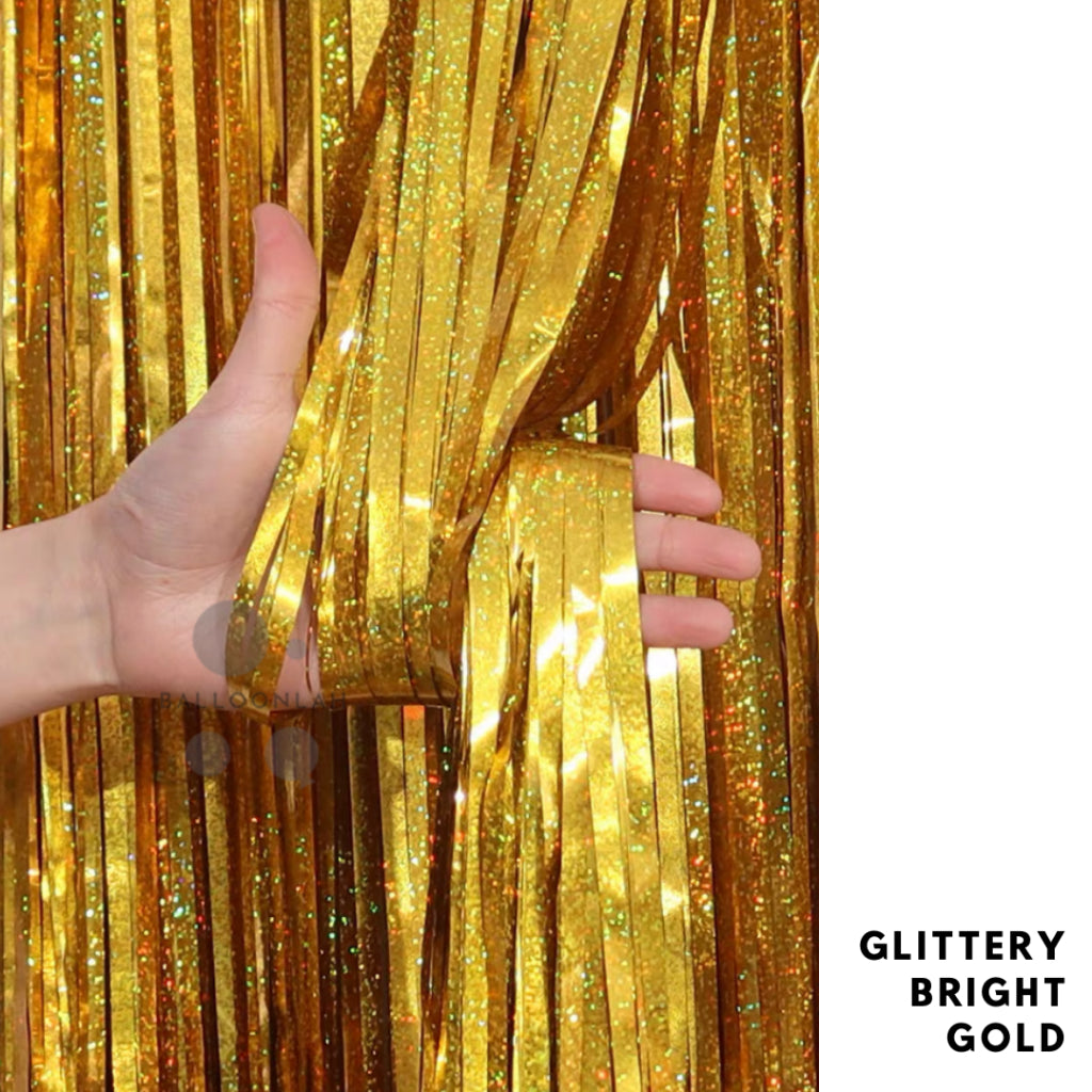 Tinsel Party Backdrop Premium Glittery Finishing [READY STOCK IN SG]