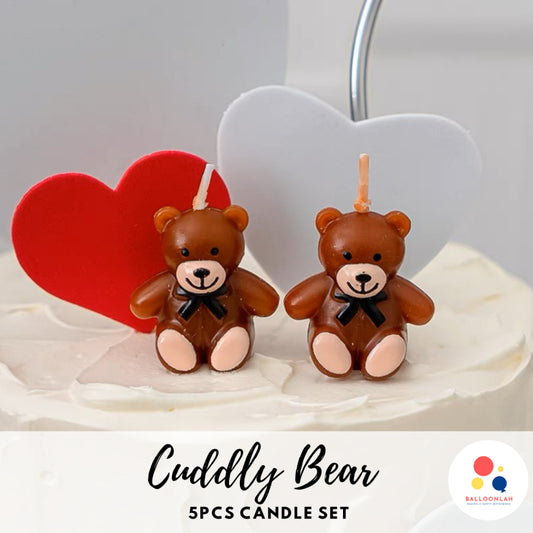 Cuddly Bear Candle Birthday Candles Cute [READY STOCK IN SG]
