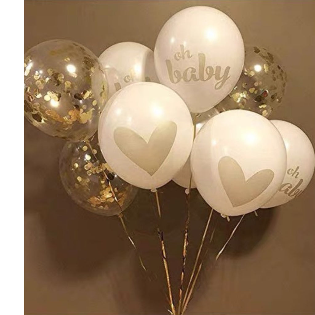 Baby Shower Gold Themed Party Decoration Balloon Set [READY STOCK IN SG]