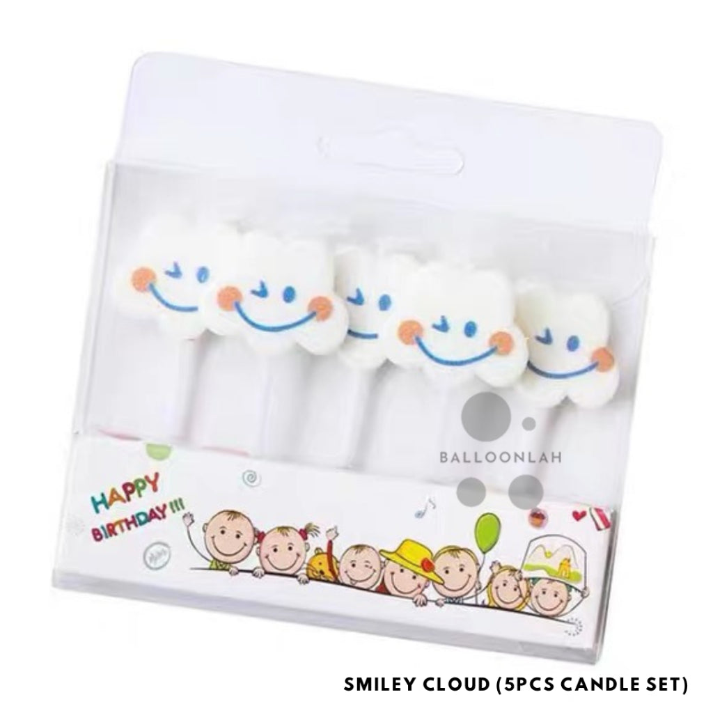 Smiley Cloud Candle Birthday Candles Cute [READY STOCK IN SG]