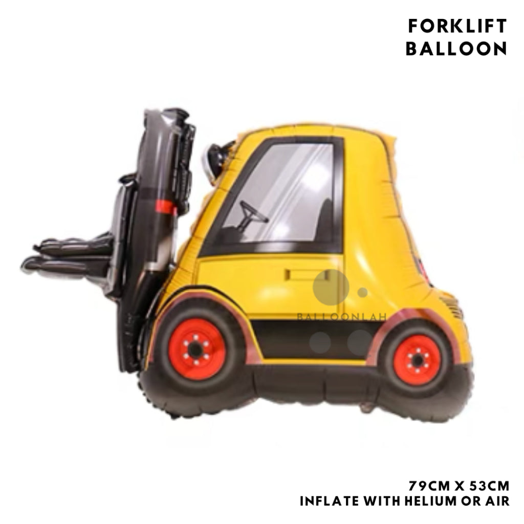 CONSTRUCTION Truck Crane Forklift Bus Balloon Garland Birthday Decoration [READY STOCK IN SG]