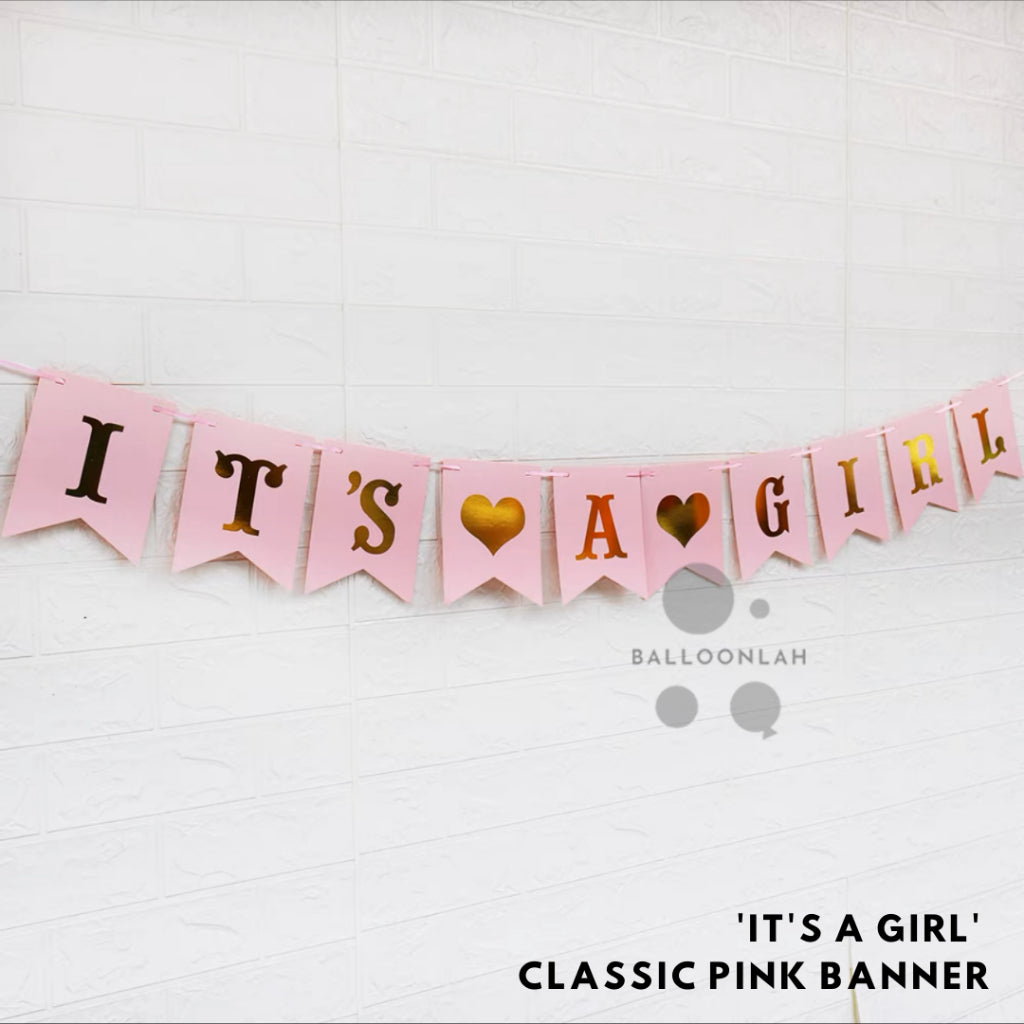 BABY SHOWER Banner Baby Girl Baby Boy Classic Birthday Bunting