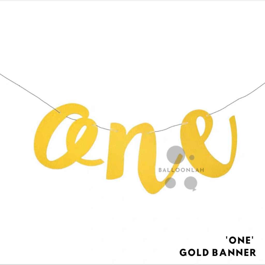 One Year Old Baby Banner Birthday Bunting Minimalistic [READY STOCK IN SG]