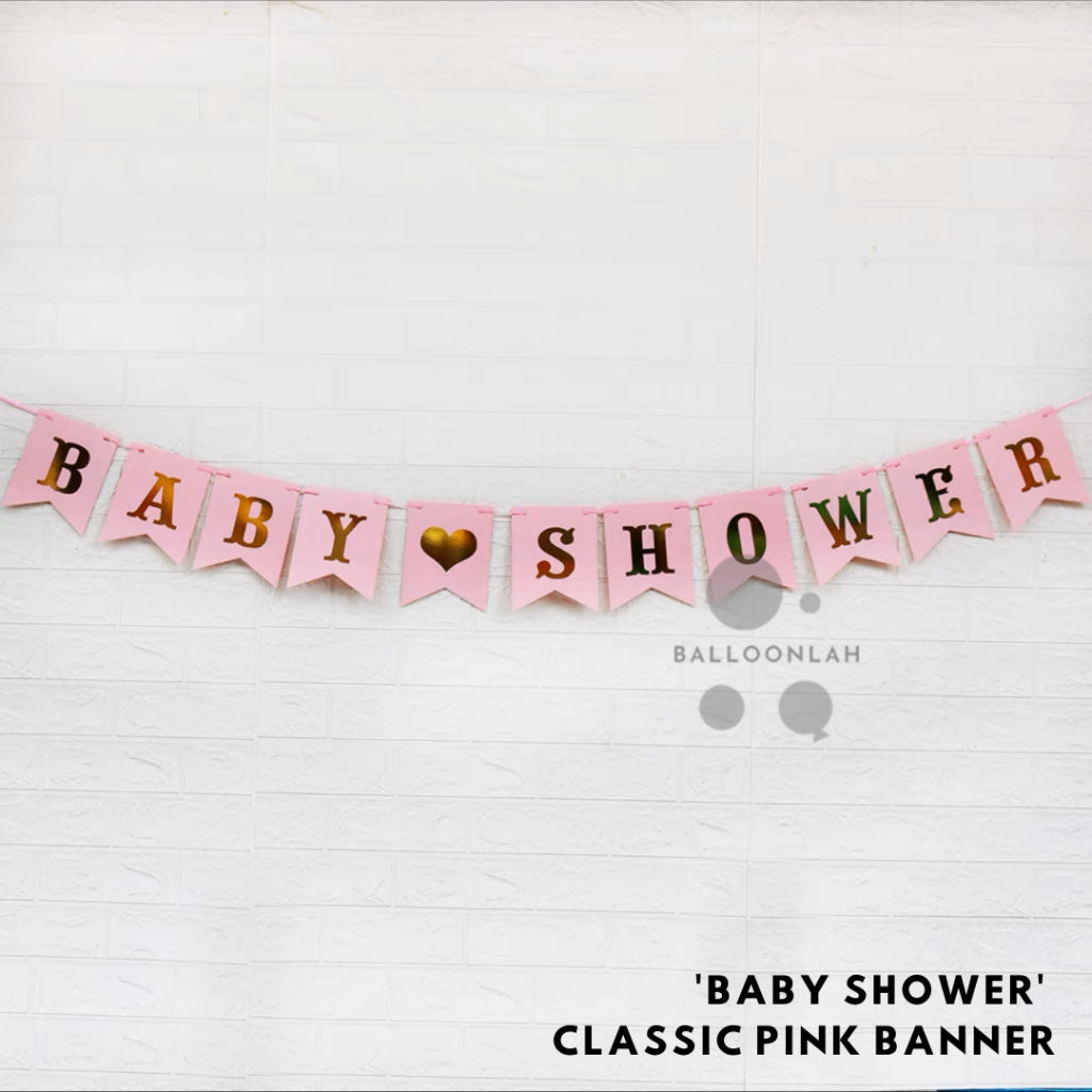 BABY SHOWER Banner Baby Girl Baby Boy Classic Birthday Bunting