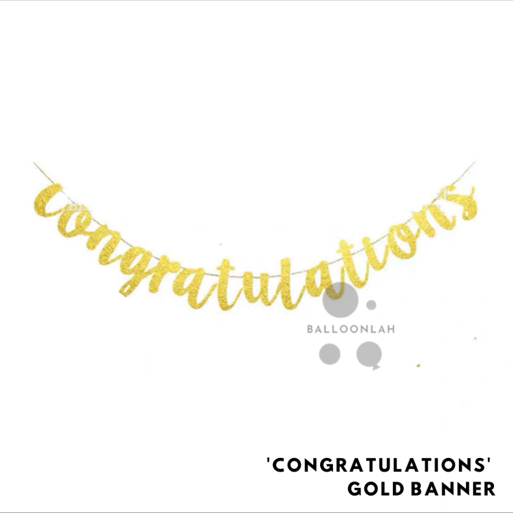 Graduation Party Banner Congratulations Convocation [READY STOCK IN SG]