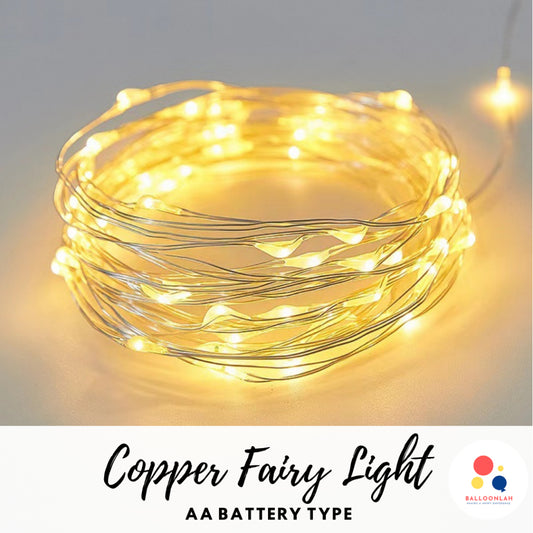 2M/3M/5M/10M Copper Fairy Lights Battery Indoor Outdoor Wedding Proposal Birthday Party Lights [READY STOCK IN SG]
