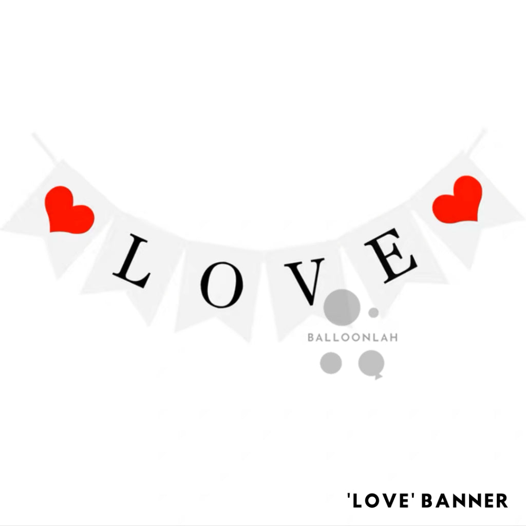 Marry Me Banner I Love You Proposal Anniversary Party Bunting [READY STOCK IN SG]