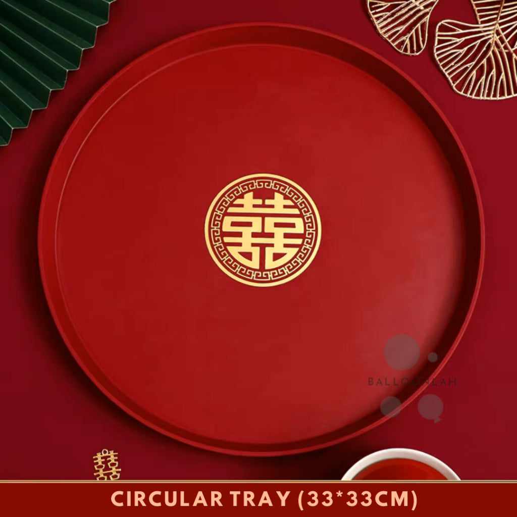 Wedding Tea Tray Chinese Tea Ceremony Xi Word Guo Da Li [READY STOCK IN SG]