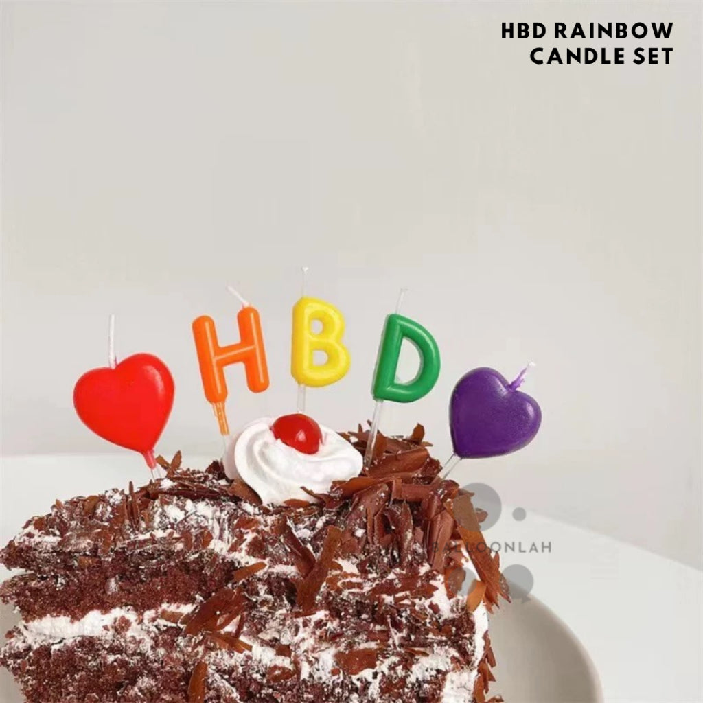 Rainbow Birthday Candles Parties [READY STOCK IN SG]