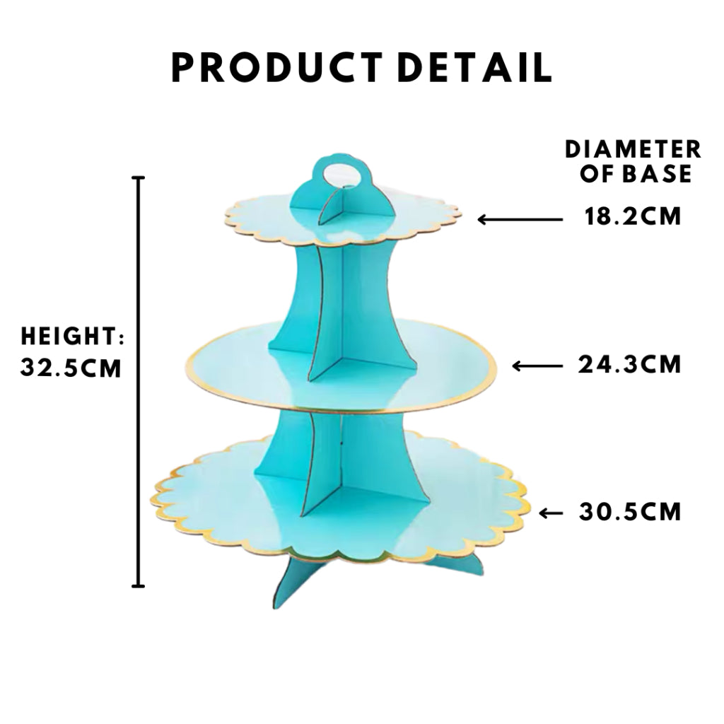 Pastel 3 Tier Cupcake Stand [Ready Stock in SG]