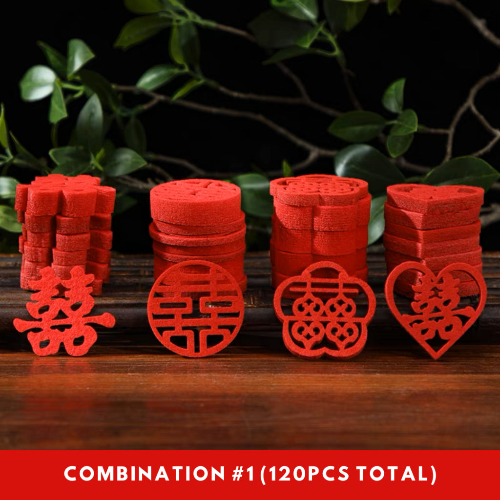 Wedding Decoration Chinese Xi Word Guo Da Li Mini Sprinkle Hand Throwing [READY STOCK IN SG]