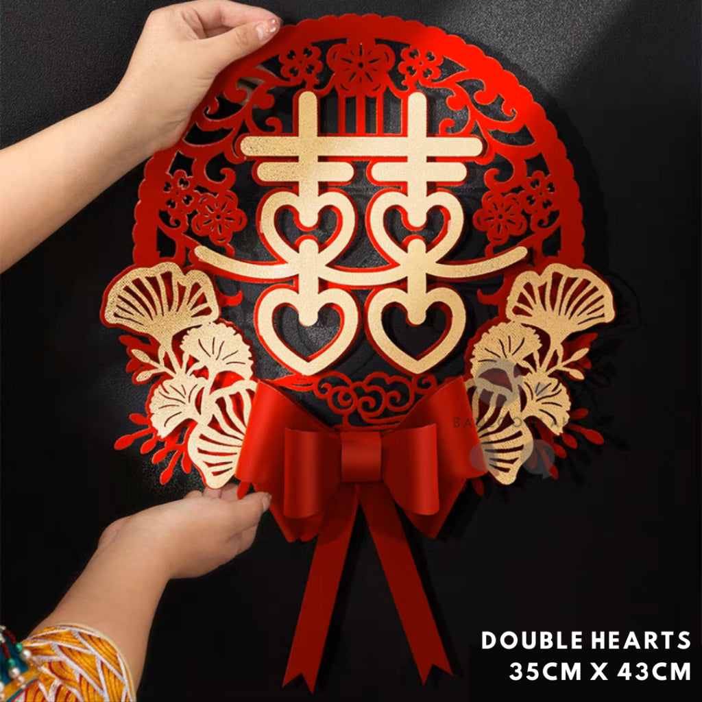 Chinese Xi Decoration Wedding Decoration Modern Traditional Bliss [READY STOCK IN SG]