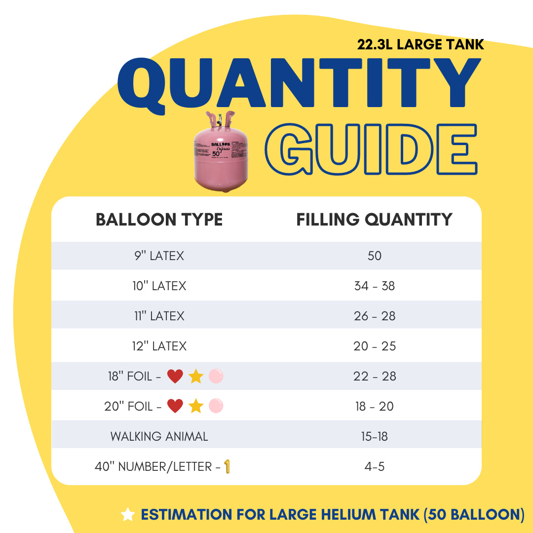 BalloonExpress Helium Tank Disposable Balloon Gas Tank